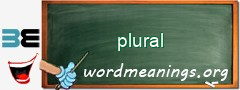 WordMeaning blackboard for plural